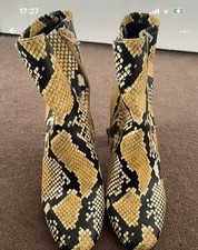 Stunning Ladies Aldo Animal Print High Heeled Ankle Boots, Size 4, Worn Once