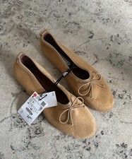 Zara Flats with Bow String Tie