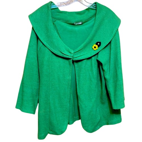 Chalet green knit crop jacket - knit,