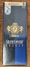Rico Grand Concert Select Reeds for Bass Clarinet, Boxes of 5, Various Strengths
