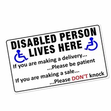 Disabled Person Lives Here