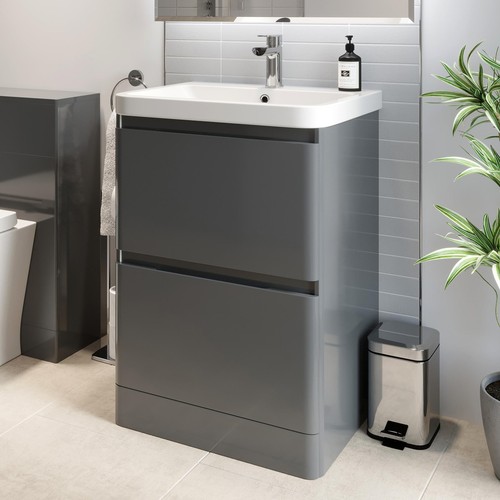 Grey gloss freestanding - gloss,