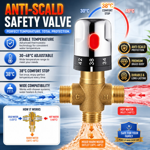 Thermostatic brass mixing - thermostatic,