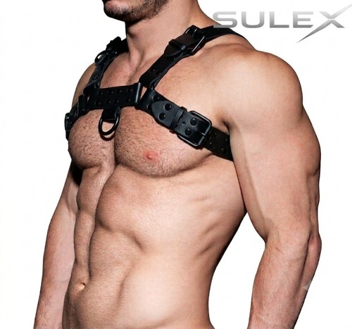 Men leather bondage - body, chest