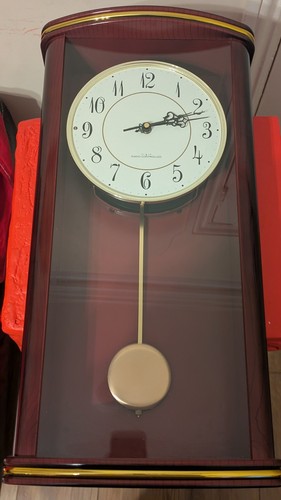 Seiko wall clock - mahogany, or