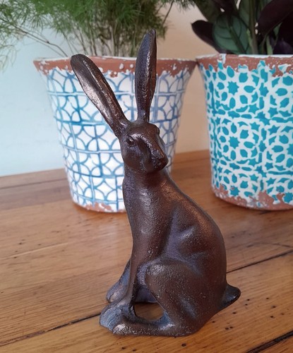 Miniature sitting hare garden - miniature,