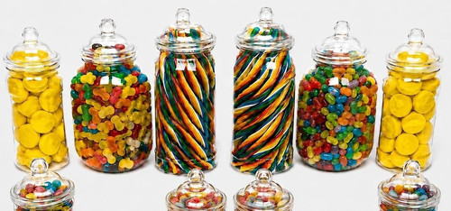 Plastic sweet jars candy - plastic,