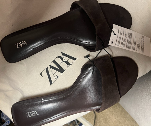 Zara women brown - zara, suede