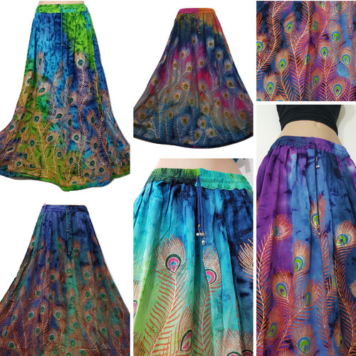 Tie dye skirt peacock - tie,