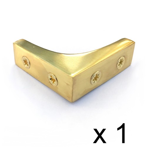 Brass chest protector corner - brass,