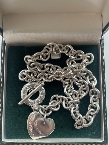 Tiffany silver heart tag - &,