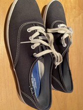 Keds Ladies Navy with White Laces and Trim Canvas Trainer Shoes Size UK 5