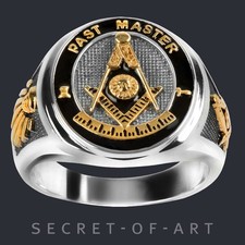 Past Master Ring Masonic 925