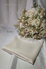 Satin Ivory Elastic Half