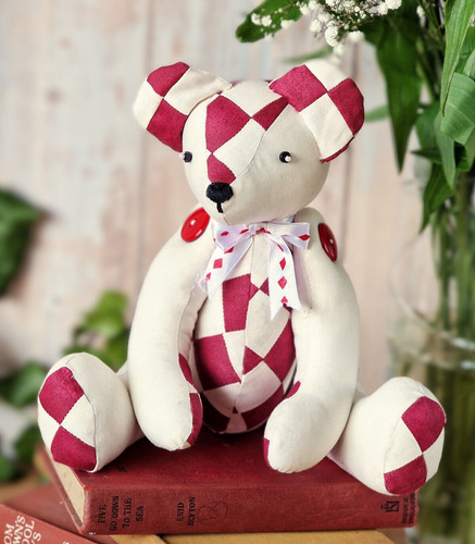 Harley memory bear - memory, patchwork