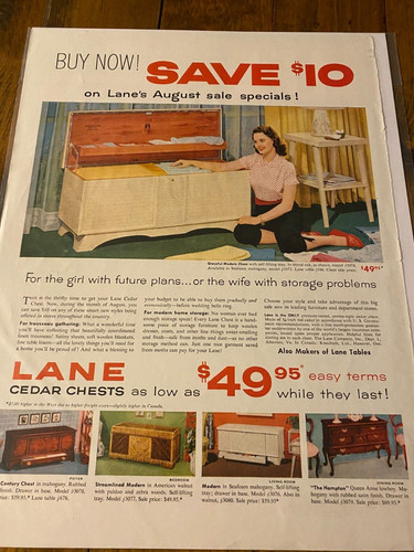 Vintage 1954 lane cedar - lane, chest