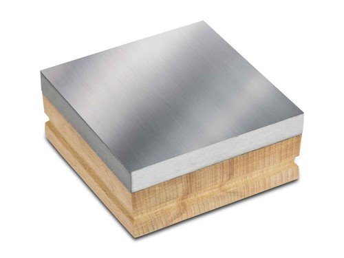 Steel bench block with wooden - block,