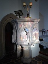 Photo 6x4 The pulpit in Stoke Prior church Elms Green/SO5056 The low Nov c2016