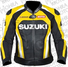 2025 Suzuki GSXR 1.3mm Cowhide Leather Motorcycle Jacket Unisex Motorbike Jacket
