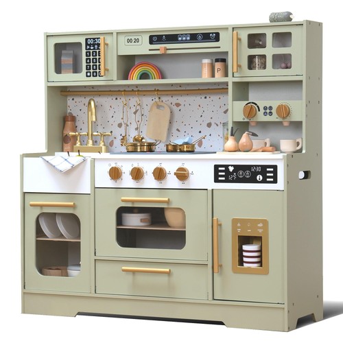 Wooden play kitchen set for - wooden,