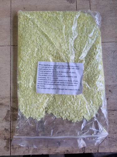 Sulphur powder chips 1kg - sulphur,