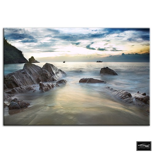 Beach sunset seascape box - sunset,