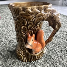 Vintage Sylvac  Ceramic Squirrel on a Tree Jug
