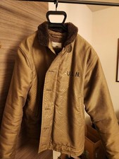 The Real McCoy’s N-1 Deck Jacket Khaki Size 42 MJ22115 Alpaca Lining Excellent
