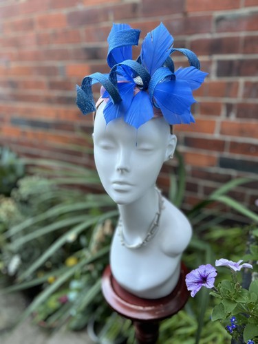 Blue and pink - and, fascinator