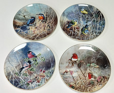 Coalport Frosty Mornings Bird Plates Set of 4 x 20 cm Bone China Ltd Edition
