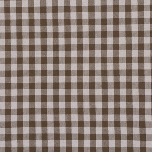 Gingham check brown fabric - check,