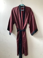 Vintage 1960’s Tootal smoking jacket red and black medium made in England