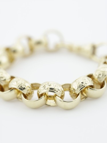 Gold belcher link - gold, bracelet