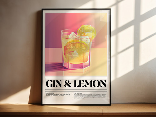Gin and lemon cocktail - gin,