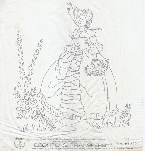 Vintage embroidery transfer - embroidery,