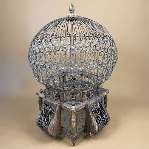 Silver wood bird - silver,