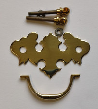 10 x Armac Plate Handles - Solid Brass 76mm 285