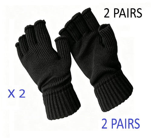 2pairs fingerless black - fingerless,
