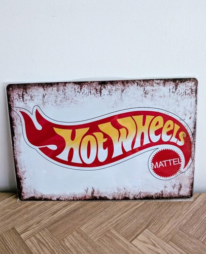 Hot wheels metal sign mattel - hot,