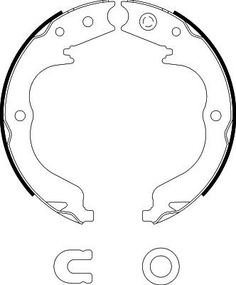 Hella brake shoe set parking - brake, set,