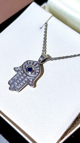 Platinum diamond hamsa hand - platinum,