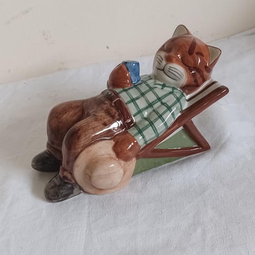 Quail ceramics dozing gardener - ceramics,