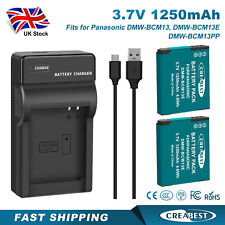 2pcs 3.7V DMW-BCM13 Battery&Charger For Lumix DMC-TZ40 TZ41 DMC-ZS30 TZ60 TZ55