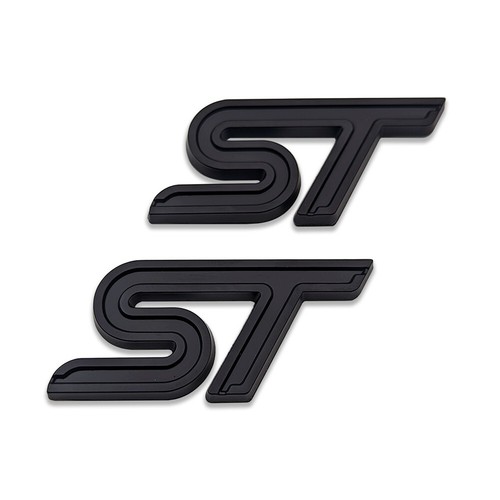 Black metal emblem car - st,