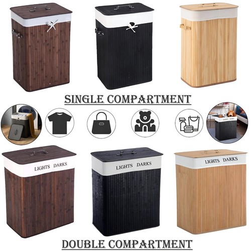 Bamboo laundry hamper - bamboo,