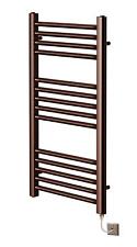 York Flat Brushed Bronze Electric Heated Towel Rail Bathroom Radiator