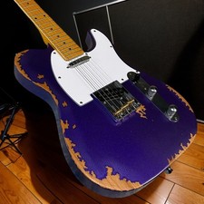 Relic Tele Electric Guitar Metallic Purple Color Maple Fretboard Alder Body