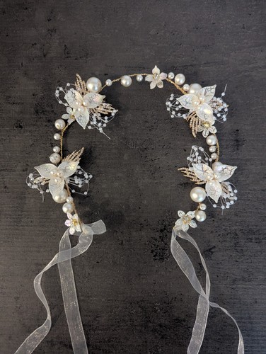 Pearl floral bridal - bridal, hair