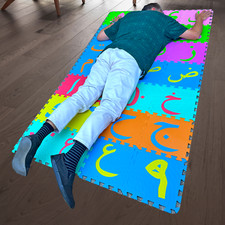 Large 28 Pieces Arabic Interlock Puzzle Foam Play Mat Colourful Soft Floor Jigsa