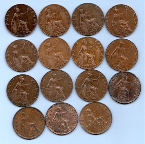 Halfpenny coins 1912 1936 - 1912,